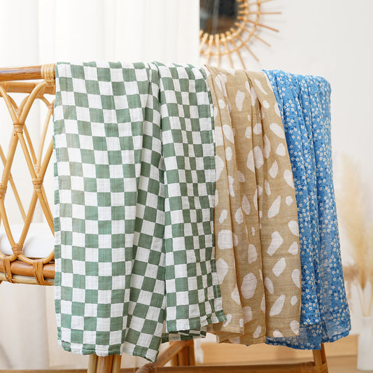 Pure Cotton 3-piece Combination Newborn Baby Wraparound Cloth Baby's Blanket