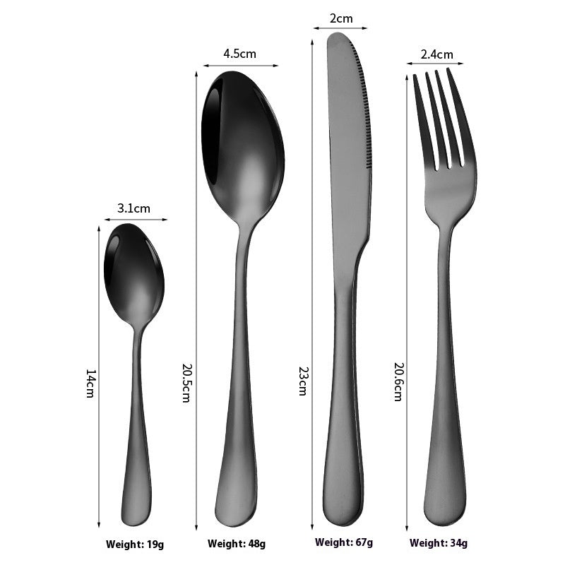 Stainless Steel Tableware 4 Pieces Knife, Fork And Spoon Suit