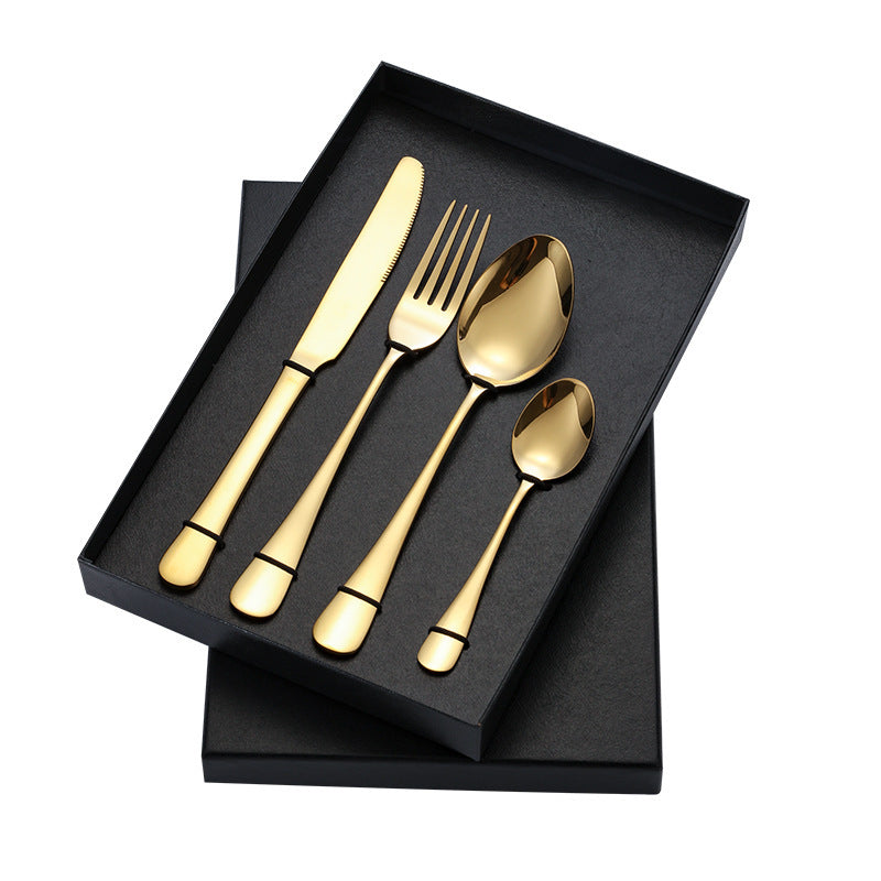 Stainless Steel Tableware 4 Pieces Knife, Fork And Spoon Suit